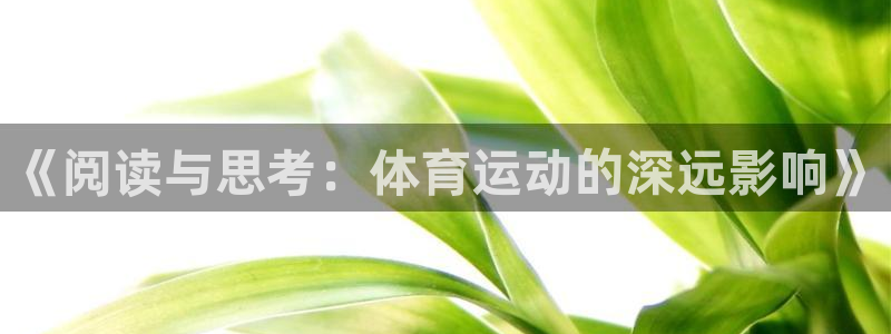yy易游体育贴吧最新消息：《阅读与思
